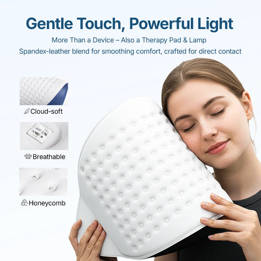 Pad Thérapie Lumière Rouge Hello Face L7 660nm & 850nm pour Douleurs Corporelles, Mat Infrarouge Triple Puce avec Minuterie 30'' x 12'' Grand - Soulagement Muscles et Articulations - Beauté heureuse