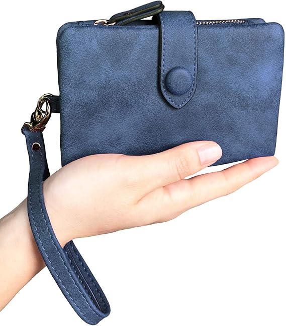 PofeeXIO Petits portefeuilles pliants en cuir pour femmes