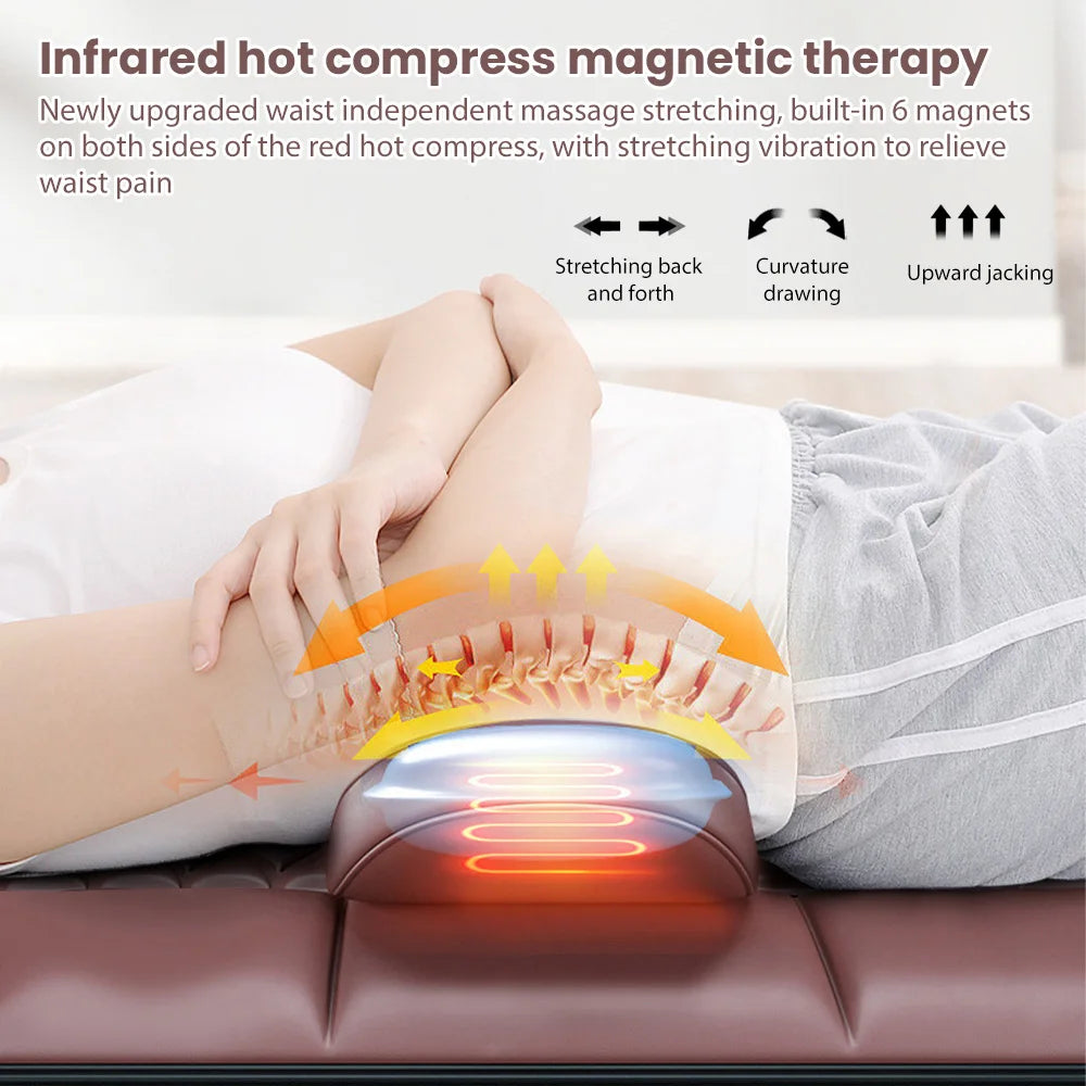 Electric Full Body Massage matstress With Heating Hand Control should check check check wait Airbag Back kneeding vibration Massage Cushion - Beauté heureuse