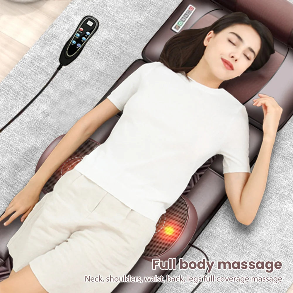 Electric Full Body Massage matstress With Heating Hand Control should check check check wait Airbag Back kneeding vibration Massage Cushion - Beauté heureuse