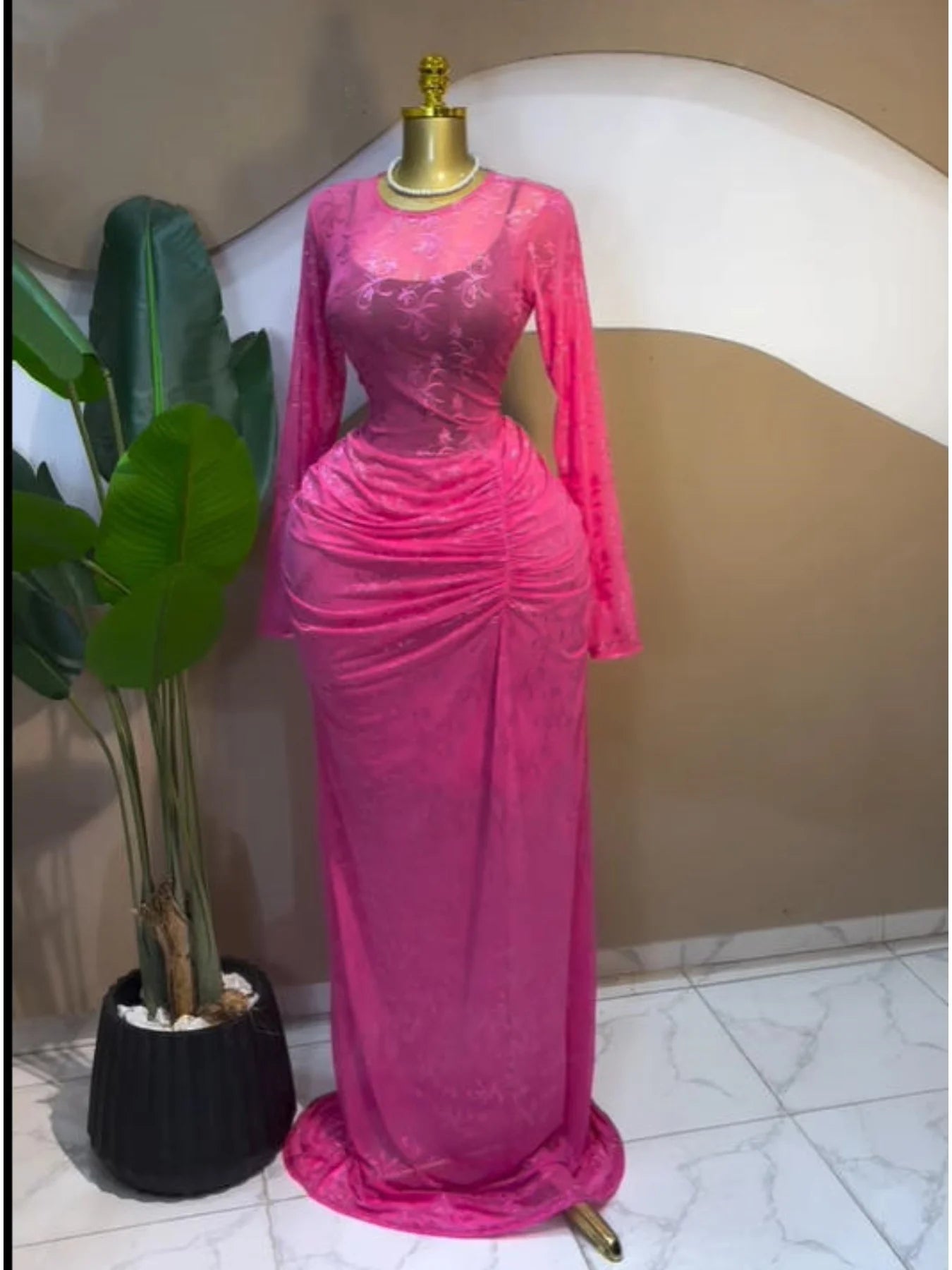 CM.YAYA 2025 automne femmes à manches longues empilées maille voir si avec doublure moulante longue robe soirée anniversaire Sexy robes de fête