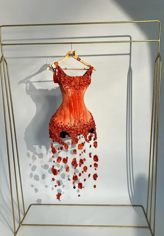 CENXUAN – robe De soirée courte à fleurs 3D, style sirène, bretelles Spaghetti, robe De Cocktail, personnalisée