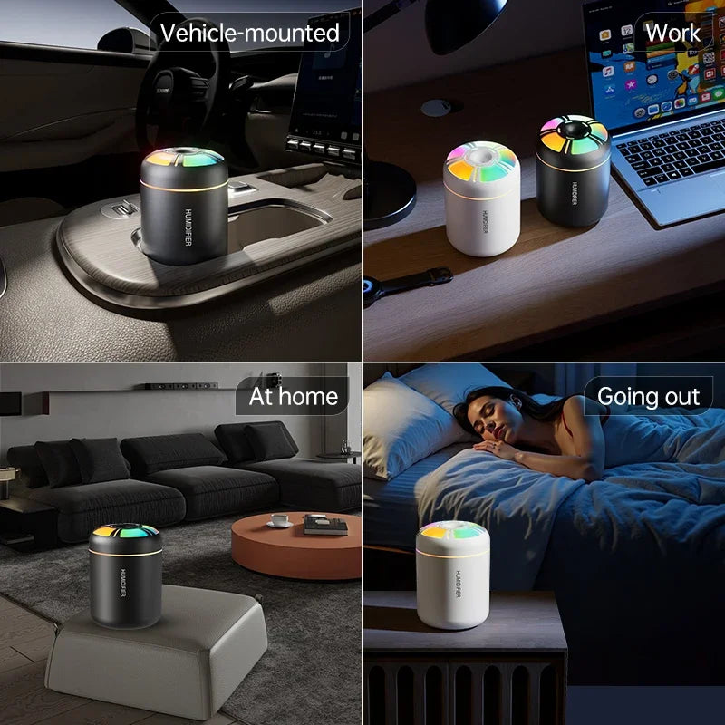 Mini humidificateur d'air électrique USB 180ML, diffuseur d'arôme, purificateur d'huile essentielle, brumisateur d'aromathérapie, lumières pour voiture, maison, chambre à coucher